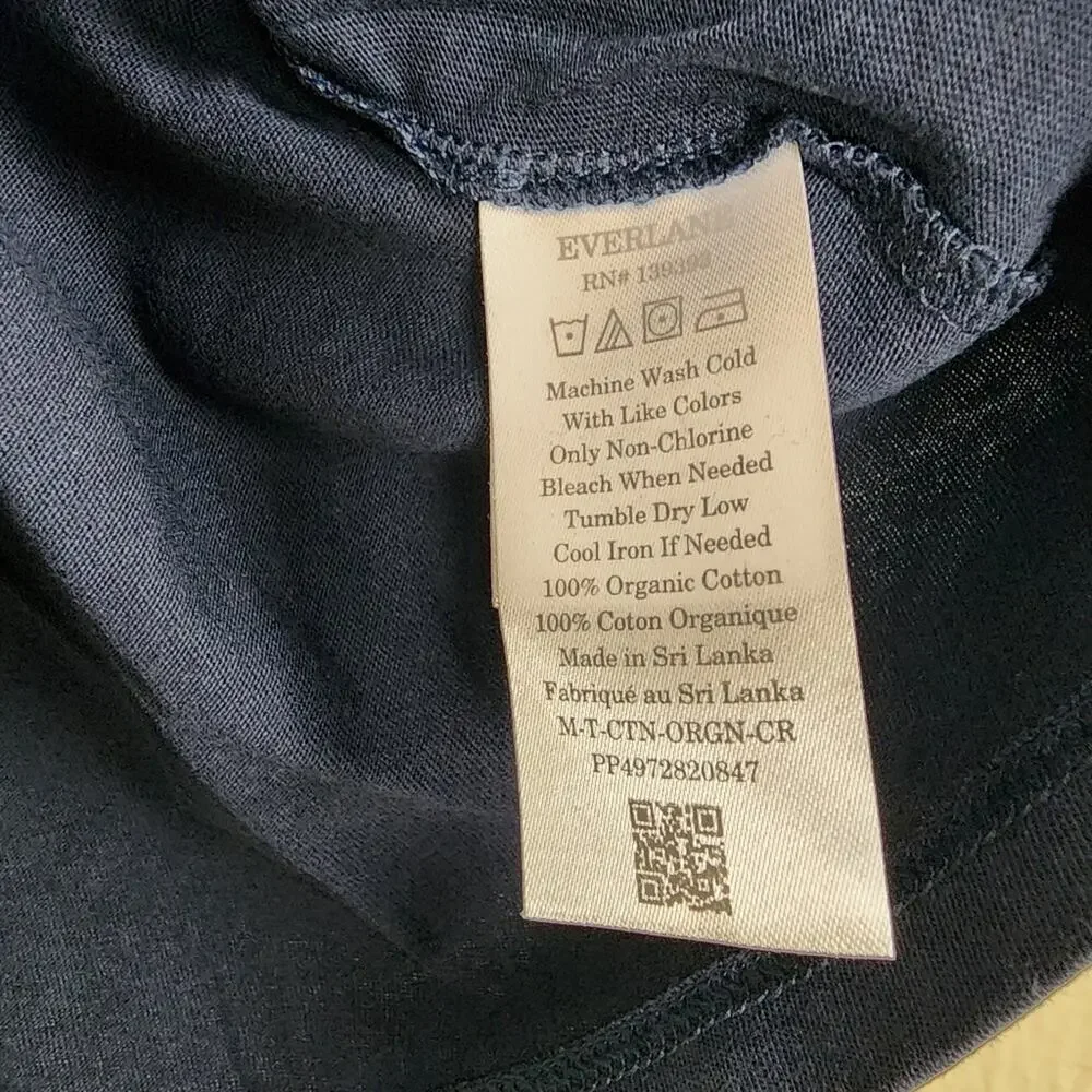 Everlane The Organic Cotton Crew Tee Navy Blue Men's Size Medium NWT Uniform - Picture 7 of 8